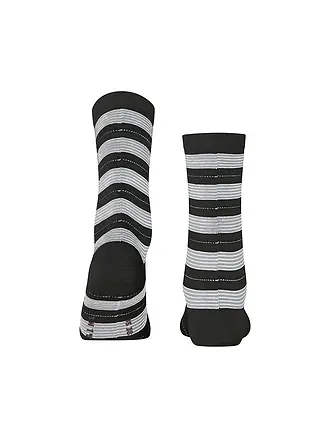 FALKE | Chaussettes STRIPE UNIFORM crème | schwarz
